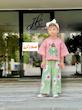 ست کراپ شلوار بگ دخترانه بابونه