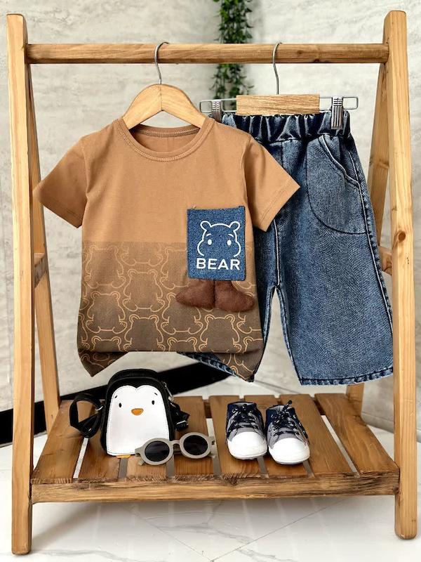 ست تیشرت شلوارک پسرانه bear