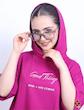 تیشرت لانگ کلاهدار زنانه