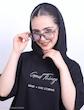 تیشرت لانگ کلاهدار زنانه