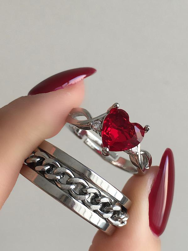 ست انگشتر کاپلی رد