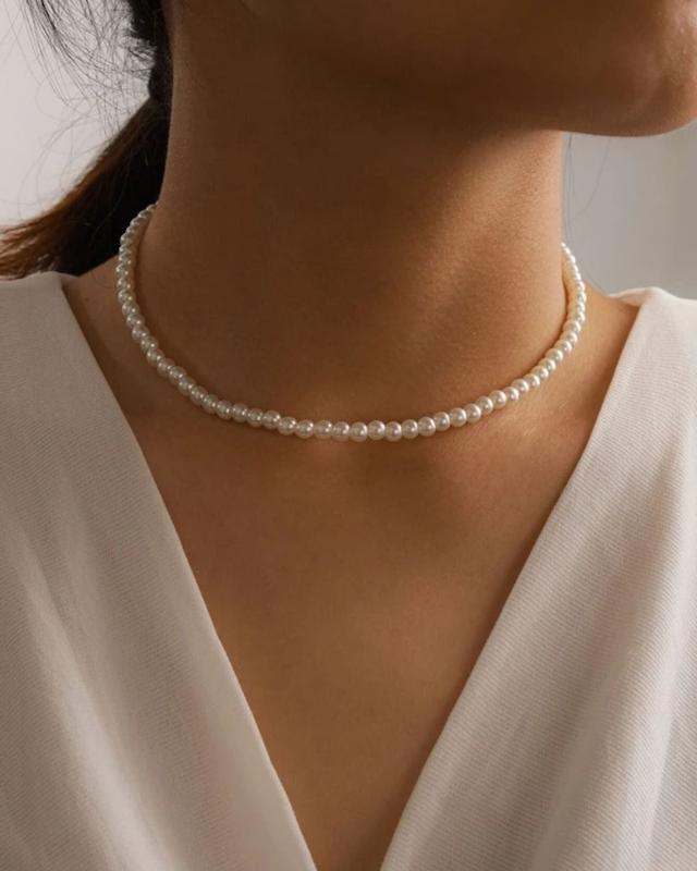 گردنبند مروارید ساده 🐚