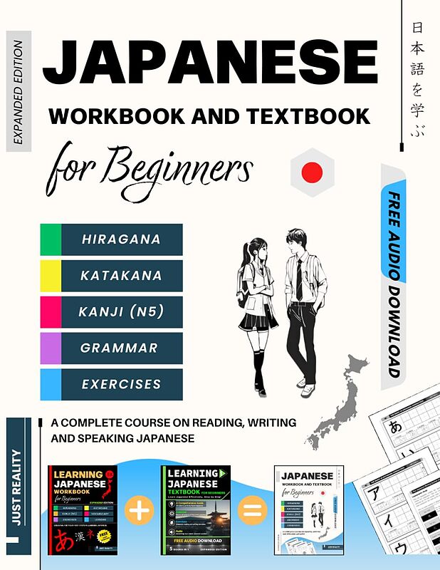 کتاب آموزش خودخوان ژاپنی Japanese Workbook and Textbook for Beginners