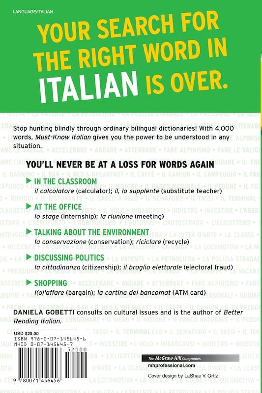 کتاب آموزش لغات ایتالیایی Must Know Italian 4000 Words That Give You the Power to Communicate
