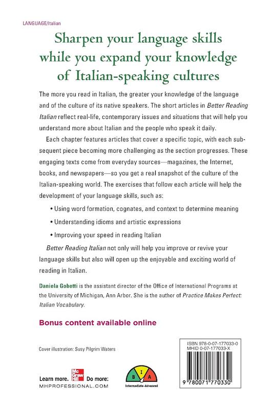 خرید کتاب ریدینگ پیشرفته ایتالیایی Better Reading Italian