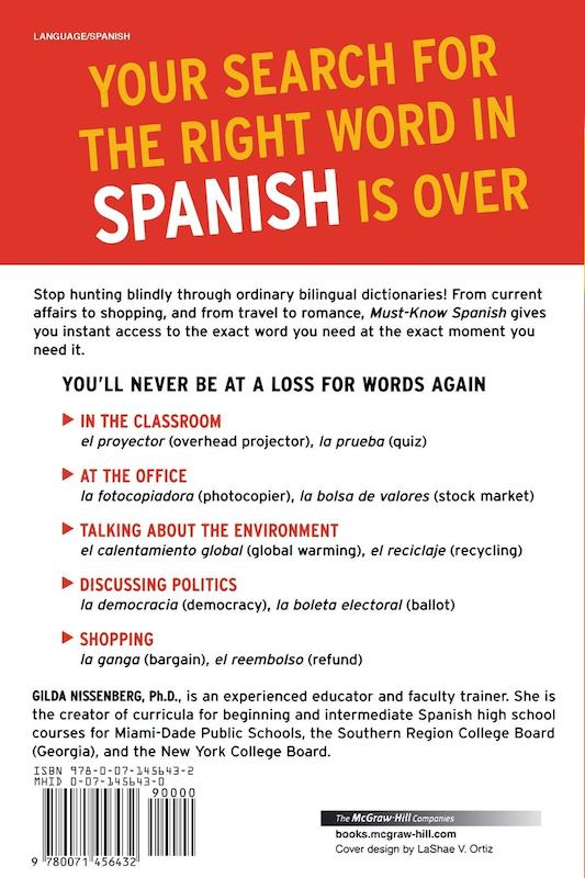 خرید کتاب لغات اسپانیایی Must-Know Spanish Essential Words For A Successful Vocabulary