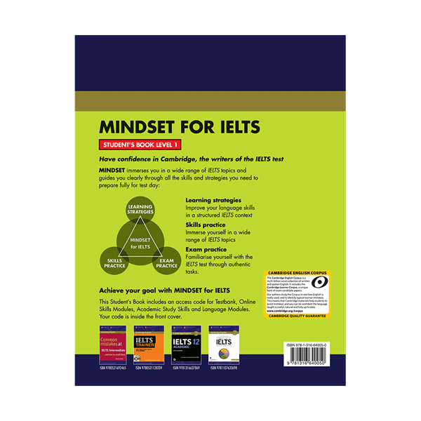 خرید کتاب Cambridge English Mindset For IELTS 1 Student Book+CD