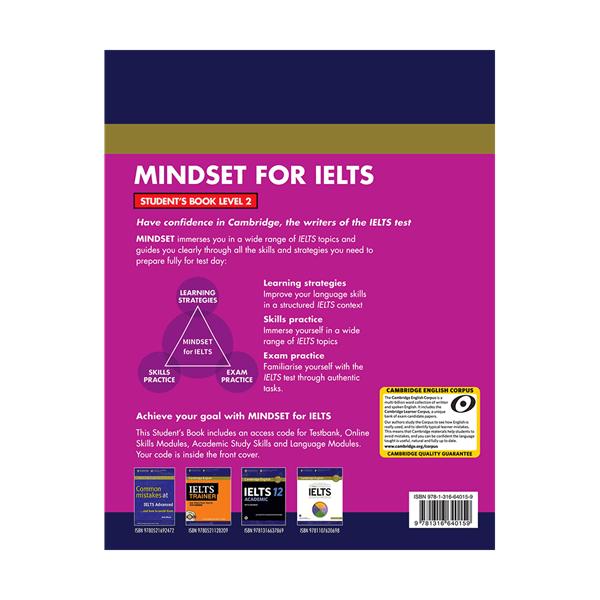 خرید کتاب Cambridge English Mindset For IELTS 2 Student Book+CD