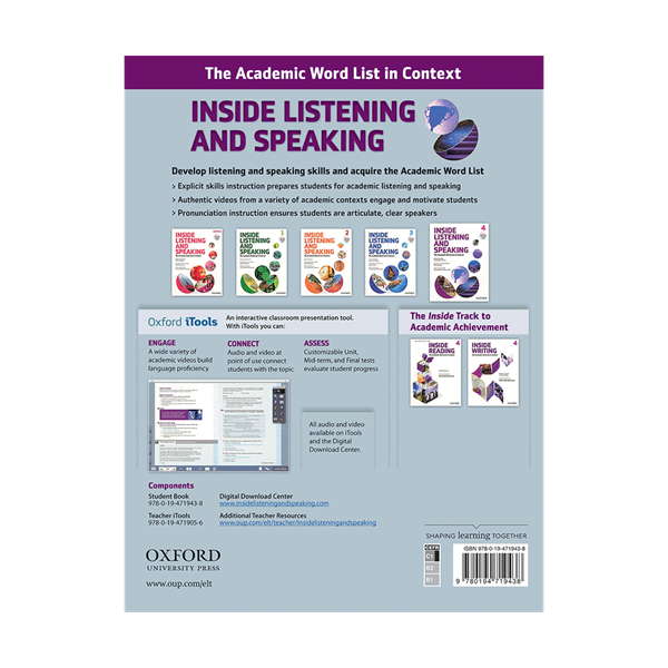  خرید کتاب انگلیسی Inside Listening and Speaking 4+CD