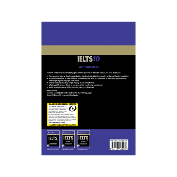 کتاب زبان کمبریج انگلیش آیلتس Cambridge English IELTS 10