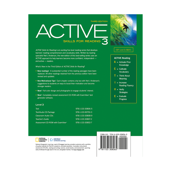 کتاب اکتیو اسکیلز فور ریدینگ (ACTIVE Skills for Reading 3 (3rd 