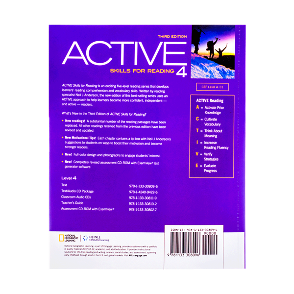 کتاب اکتیو اسکیلز فور ریدینگ (ACTIVE Skills for Reading 4 (3rd 