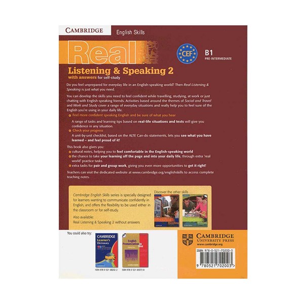 کتاب کمبریج انگلیش اسکیلز Cambridge English Skills Real Listening and Speaking 2