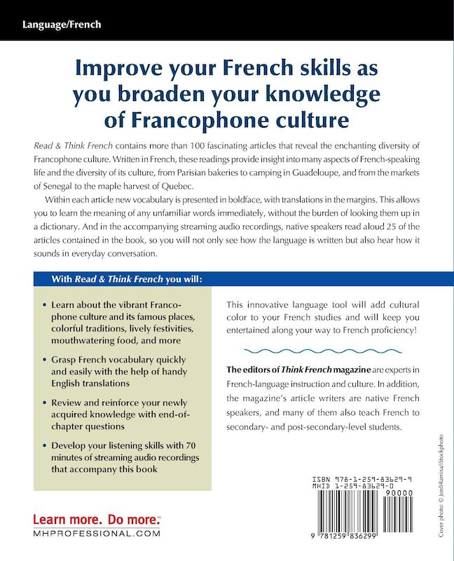 خرید کتاب فرانسه Read and Think French Second Edition