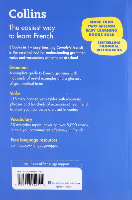 کتاب آموزش فرانسه Easy Learning French Complete Grammar, Verbs and Vocabulary (3 books in 1)