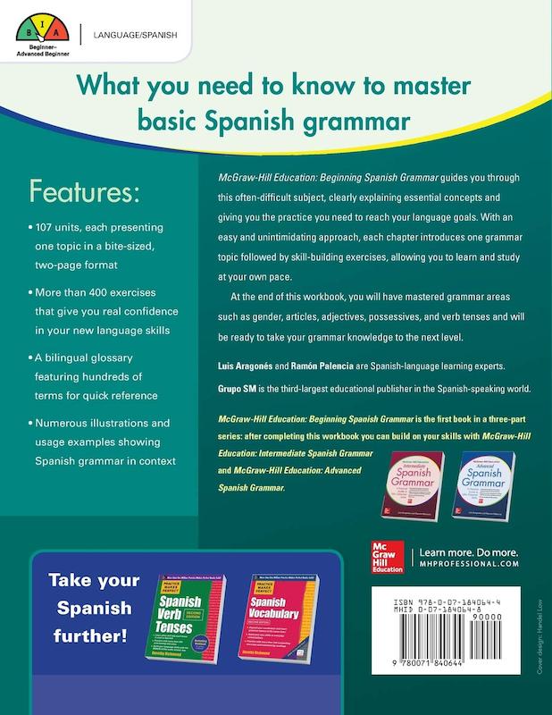 کتاب گرامر مقدماتی اسپانیایی McGraw Hill Education Beginning Spanish Grammar از فروشگاه کتاب سارانگ