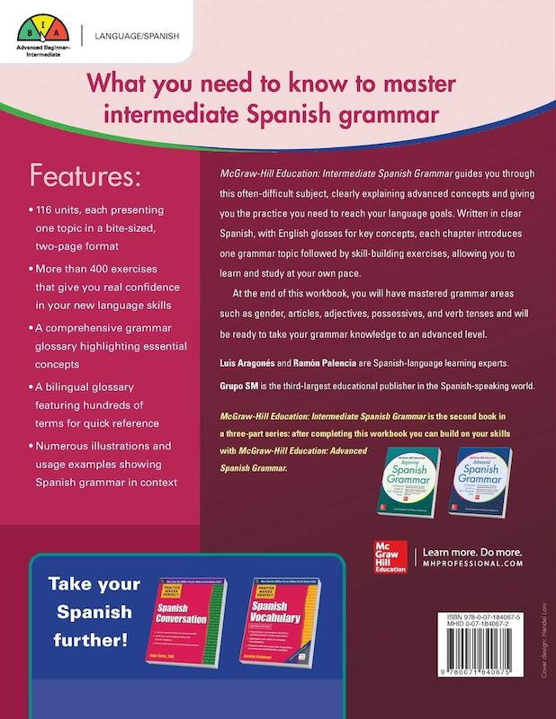 کتاب گرامر متوسط اسپانیایی McGraw Hill Education Intermediate Spanish Grammar از فروشگاه کتاب سارانگ