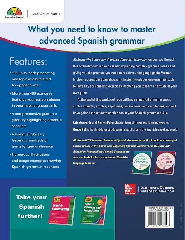 کتاب گرامر پیشرفته اسپانیایی McGraw Hill Education Advanced Spanish Grammar از فروشگاه کتاب سارانگ