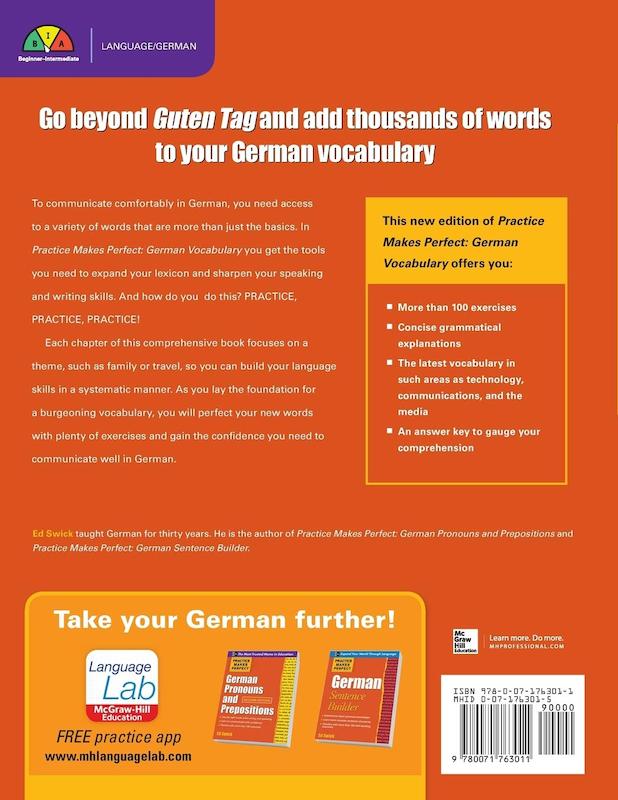 کتاب لغات آلمانی جرمن وکبیولری Practice Makes Perfect German Vocabulary از فروشگاه کتاب سارانگ