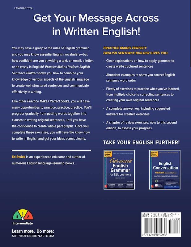 کتاب آموزش ساختن جملات انگلیسی Practice Makes Perfect English Sentence Builder از فروشگاه کتاب سارانگ