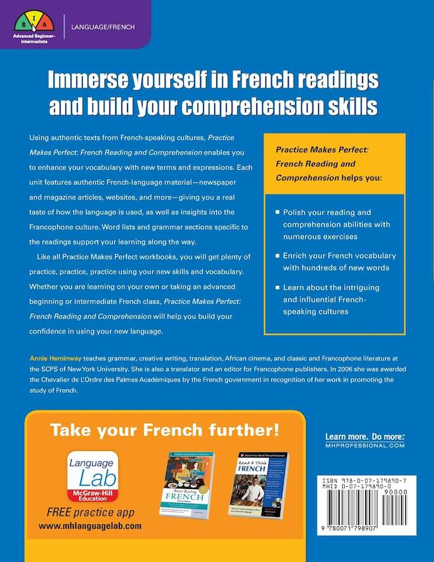 کتاب ریدینگ و درک مطلب فرانسه Practice Makes Perfect French Reading and Comprehension از فروشگاه کتاب سارانگ