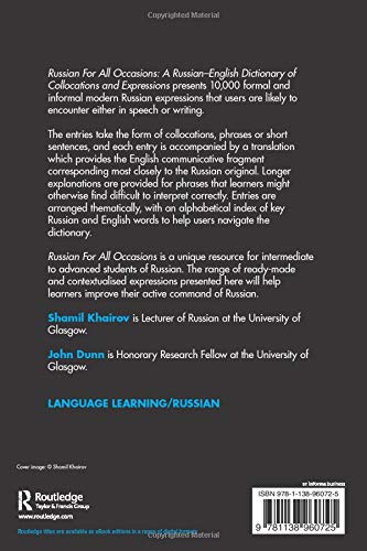 خرید کتاب روسی Russian For All Occasions A Russian-English Dictionary of Collocations and Expressions
