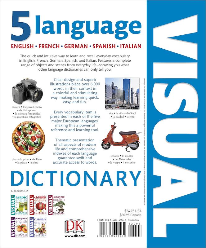 دیکشنری پنج زبانه تصویری ویژوال 5 Language Visual Dictionary English, French, German, Spanish, Italian