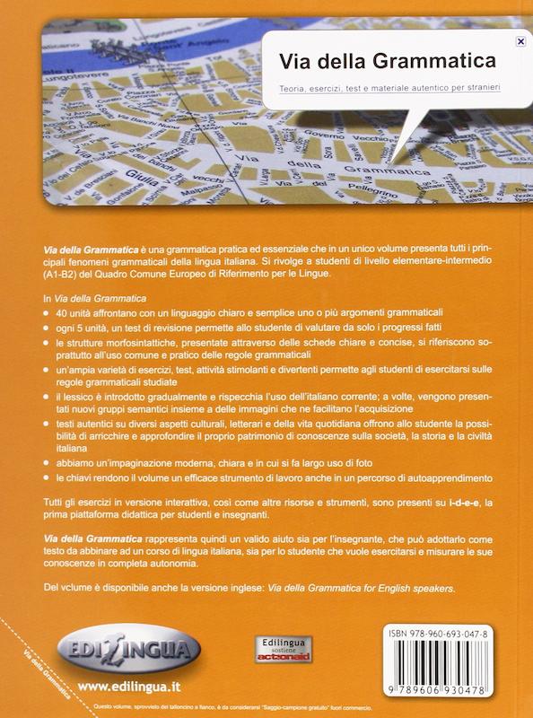خرید کتاب ایتالیایی Via della Grammatica Libro dello studente