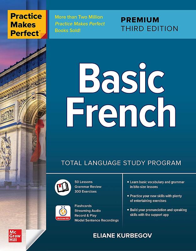 کتاب فرانسه بیسیک فرنچ 2021 جدید Practice Makes Perfect Basic French Third Edition از فروشگاه کتاب سارانگ