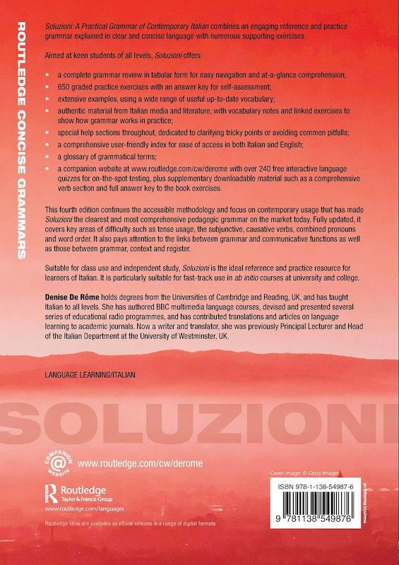کتاب ایتالیایی Soluzioni A Practical Grammar of Contemporary Italian