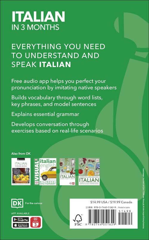 خرید کتاب ایتالیایی در سه ماه Italian in 3 Months with Free Audio App