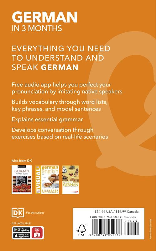 خرید کتاب آلمانی در سه ماه German in 3 Months with Free Audio App
