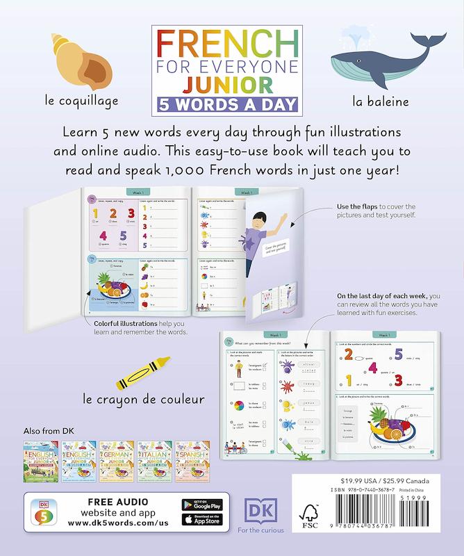 خرید کتاب فرانسه French for Everyone Junior 5 Words a Day