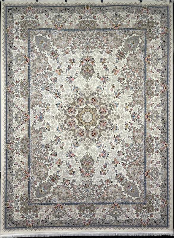 فرش آکریلیک 1200 شانه کد 20119 تراکم 3600 زمینه کرم