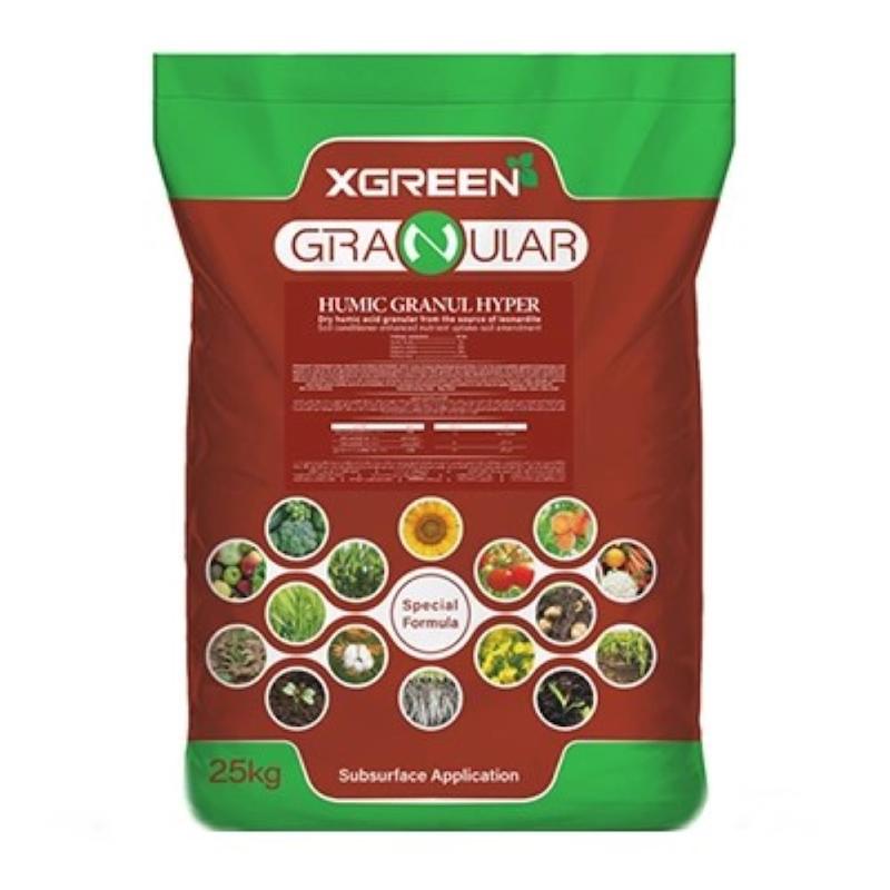 کود هیومیک اسید گرانول ایکس گرین 25 کیلویی
