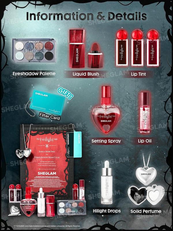 محتویات کامل کالکشن The Twilight Saga x SHEGLAM