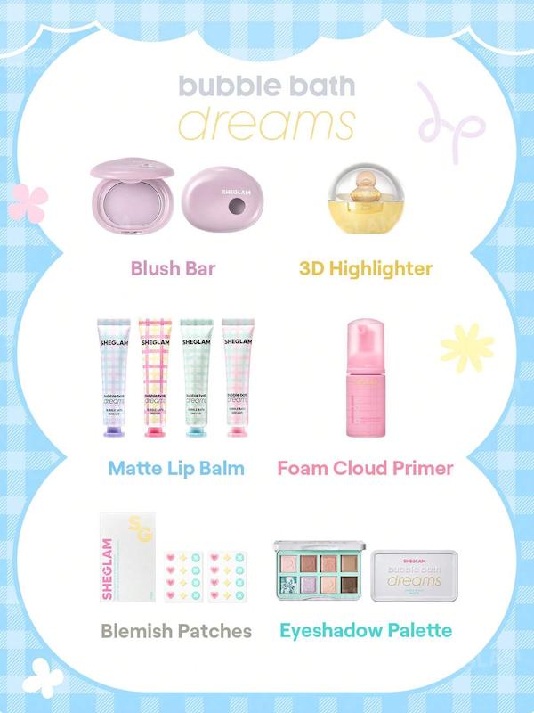 SHEGLAM Bubble Bath Dreams Collection مجموعه کامل محصولات کالکشن حمام حبابی
