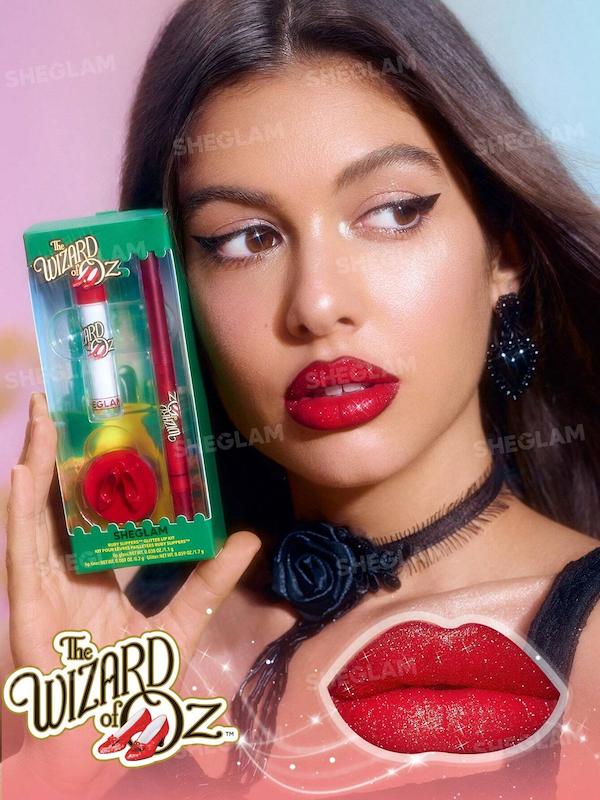 The Wizard of OZ™ | SHEGLAM Ruby Slippers™ Glitter Lip Kit کیت آرایش لب اکلیلی با الهام از کفش‌های یاقوتی