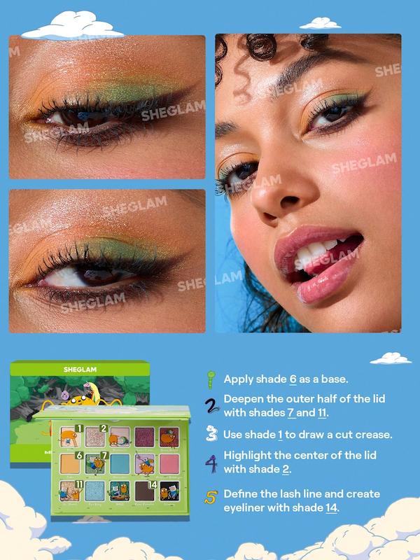 Adventure Time | SHEGLAM Land Of Ooo Palette نمای باز پالت سایه رنگارنگ کالکشن ادونچر تایم