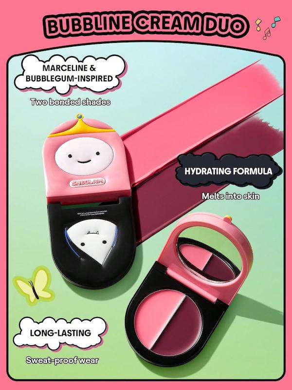 Adventure Time | SHEGLAM Bubbline Cream Blush Duo رژگونه کرمی دوگانه ادونچر تایم