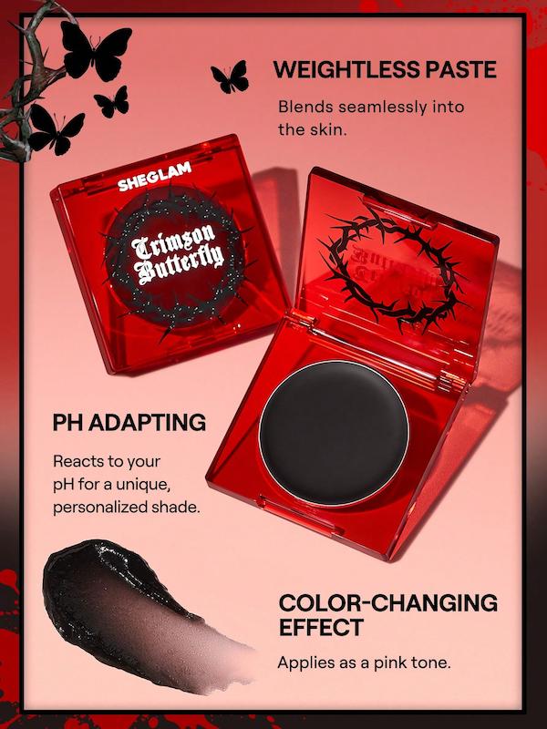 SHEGLAM Crimson Butterfly Bloodline Color Changing Blush رژگونه کرمی تغییررنگ‌دهنده
