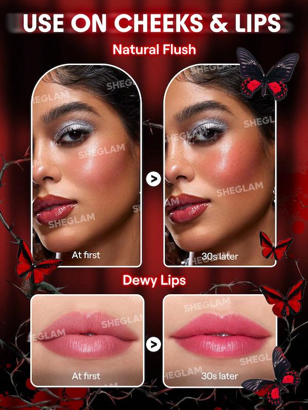 SHEGLAM Crimson Butterfly Monarch Wings Ombré Blush & Highlighter رژگونه و هایلایتر دوکاره