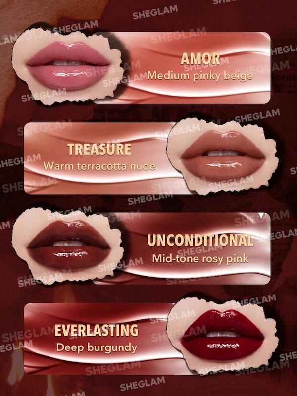 رژهای شاینکالکشن EMBER ROSE شیگلم روی لب
