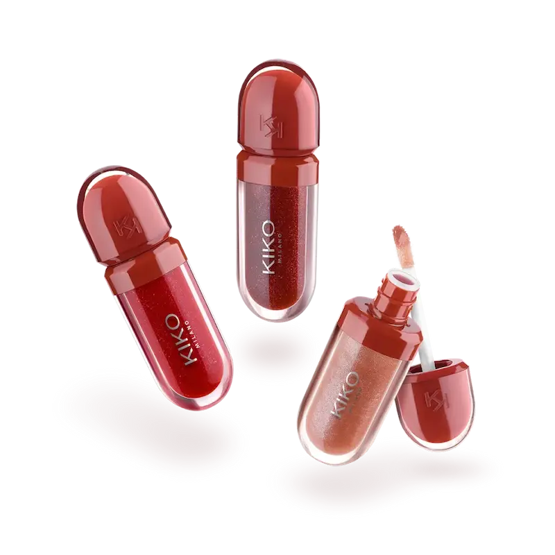 ست سه‌تایی مینی 3D Hydra Lip Gloss کیکو کالکشن Flirt Alert