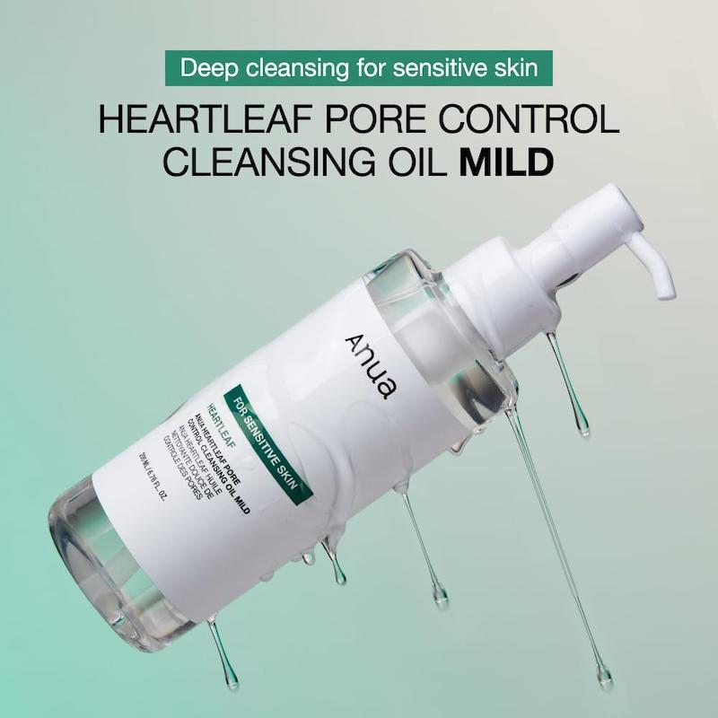 بطری روغن پاک کننده ANUA Heartleaf Pore Control Cleansing Oil Mild