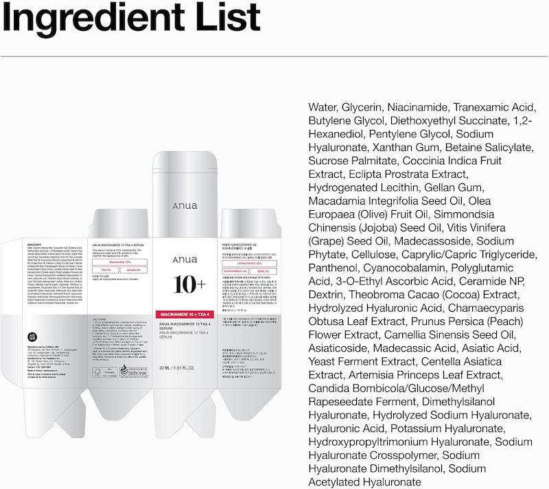 جلد و جعبه Anua Niacinamide 10 TXA Serum