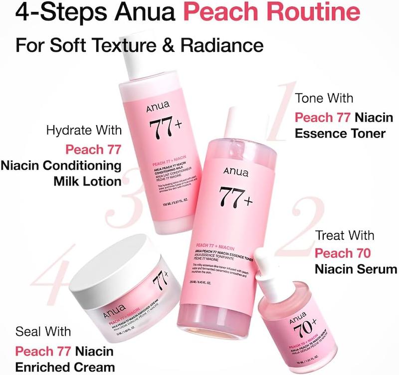 Anua Peach 77 Niacin روتین برای پوست