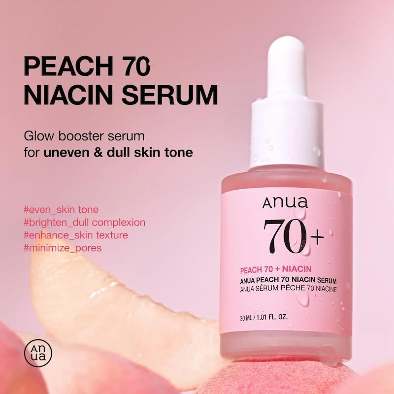Anua Peach 70 Niacin Serum 30ml نمای جلوی محصول