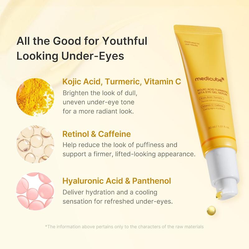 ژل سرم دور چشم مدیکیوب مدل Kojic Acid Turmeric 