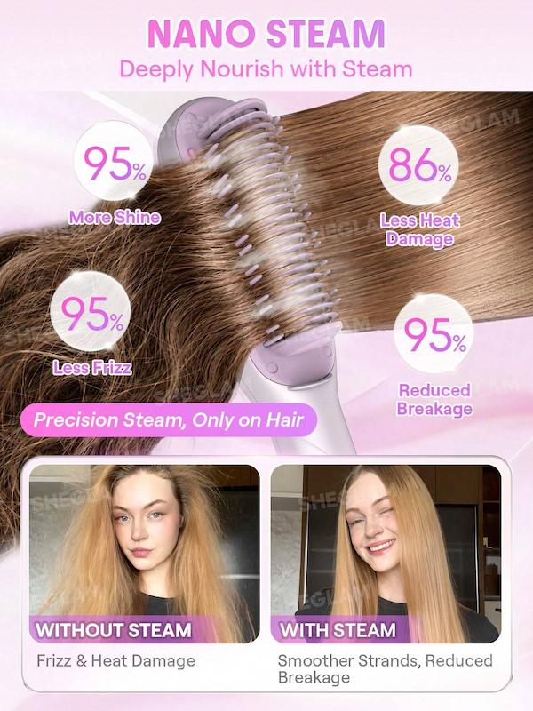 برس صاف کننده مو بخار دار شیگلم Hydra Shot Steam Straightening Brush Pro